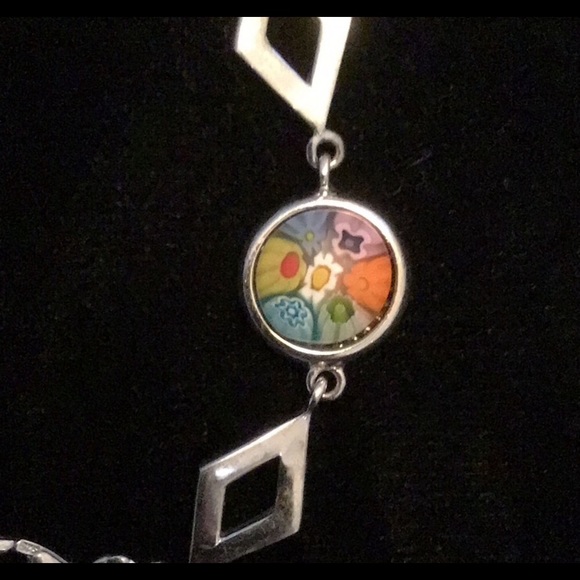 🆕 Murano Millefiori Round silver bracelet. - Picture 5 of 5
